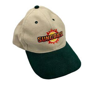 Suncoast Vtg 90s Green/khaki Baseball Travel Cap Hat